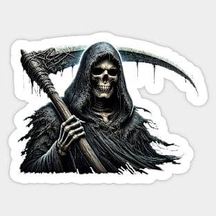 Grim Reaper with Scythe Sticker